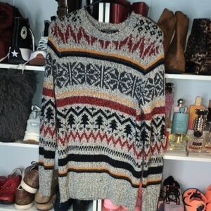 Mens Forever 21 Multicolor Fair Isle Sweater